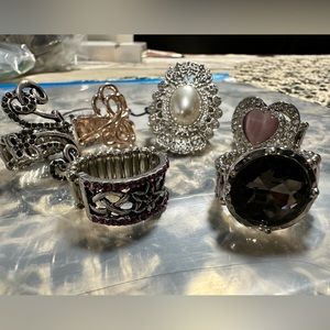 Lot of 6 Paparazzi Adjustable Rings